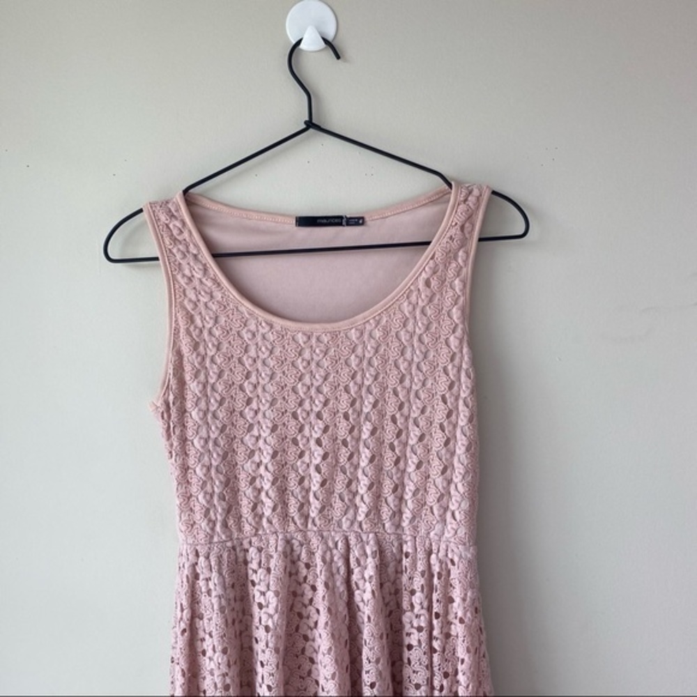 Maurice Crocheted Sleeveless Fully Lined Lace Peach Dress XL EUC